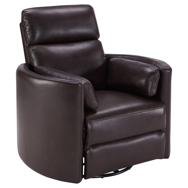 Parker House Radius Florence Brown Leather Power Cordless Swivel Glider Recliner-1