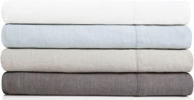 Malouf® Woven™ French Linen White Queen Sheet Set 1