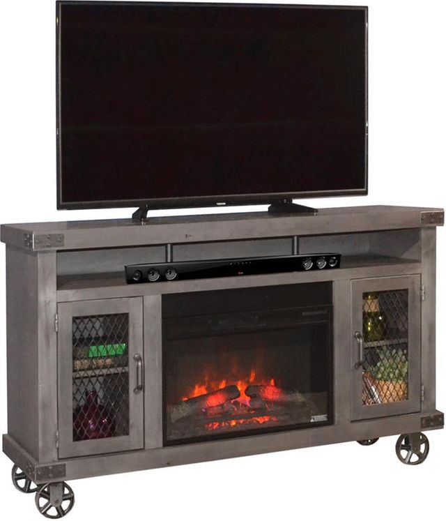 Aspenhome® Industrial Smokey Grey 62" Fireplace Console-0
