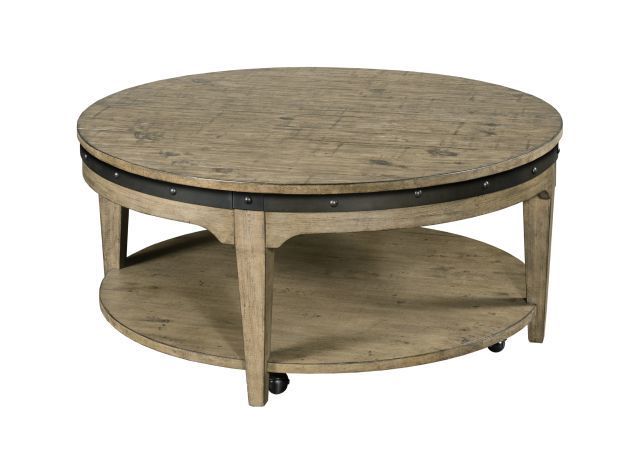 Kincaid® Plank Road Artisan's Stone Round Cocktail Table-0