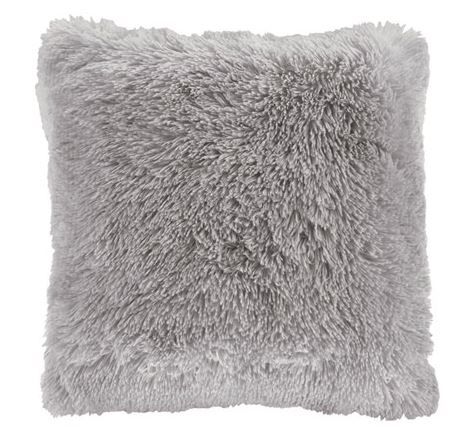 Olliix by CosmoLiving Cleo Grey Ombre Print Shaggy Fur Pillow-0