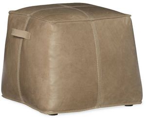 Hooker® Furniture Co Dizzy Saddlebag Stone Small Leather Ottoman