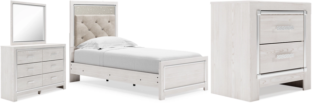 Signature Design by Ashley® Altyra 4-Piece White Twin Panel Bed Set-0