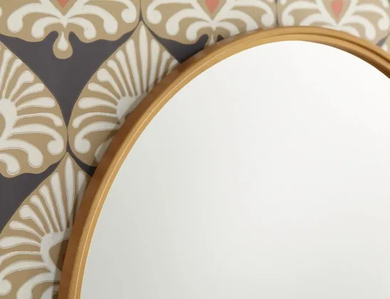 Signature Design by Ashley® Brocky Gold Round Accent Mirror-2
