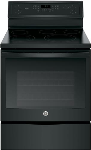 GE® Profile™ Series 30" Free Standing Electric Convection Range-Black 0