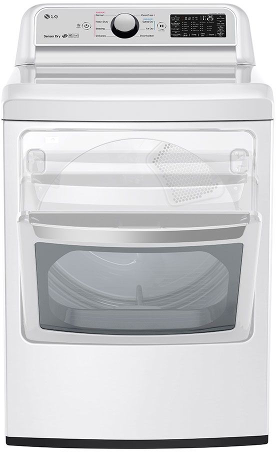LG 7.3 Cu. Ft. White Front Load Electric Dryer-2