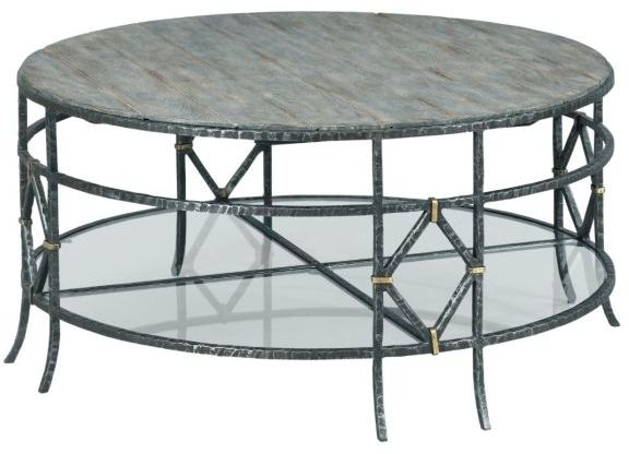 Kincaid® Trails Monterey Riverbed Round Coffee Table with Gray Frame-0