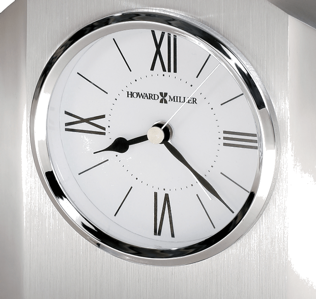 Howard Miller® Lincoln Silver Aluminum Tabletop Clock 1