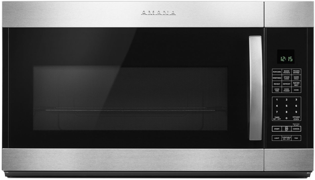Amana® Over-the-Range Microwave-Black On Stainless Steel 0