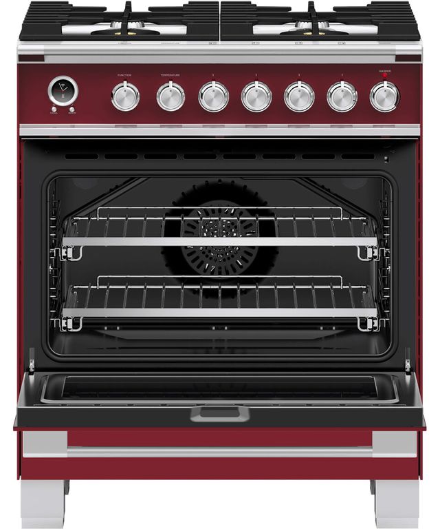 Fisher & Paykel 30" Red Free Standing Dual Fuel Range-2