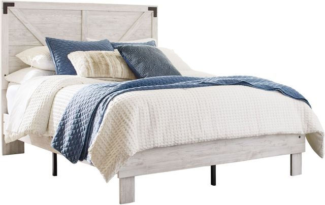 Signature Design by Ashley® Shawburn White Charcoal Gray Full Platform Bed-0