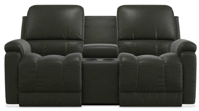 La-Z-Boy® Greyson Ice Leather Power Reclining Loveseat with Console 15