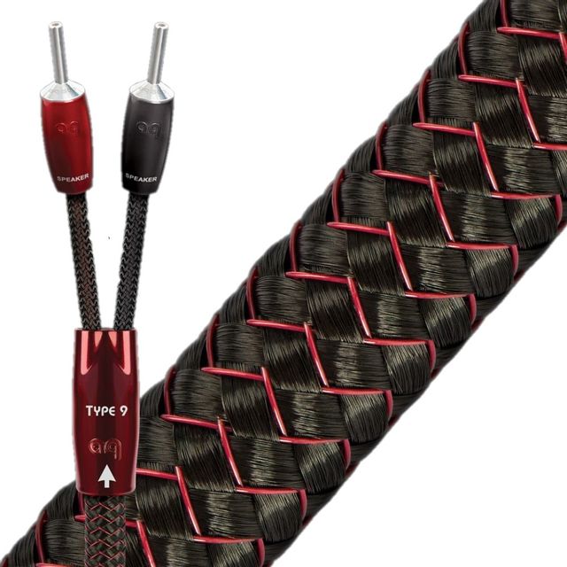 AudioQuest® Type 9 8FT Spade Speaker Cable (Pair) 0