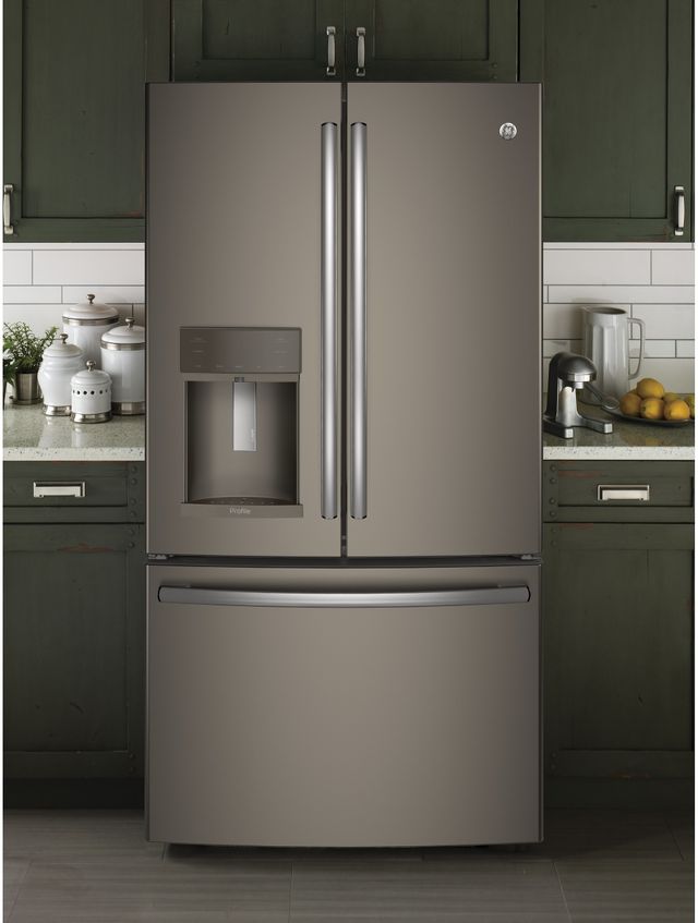 GE Profile™ 22.23 Cu. Ft. Black Slate Counter Depth French Door Refrigerator 7