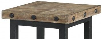 Flexsteel® Carpenter Black/Light Brown Chairside Table 1