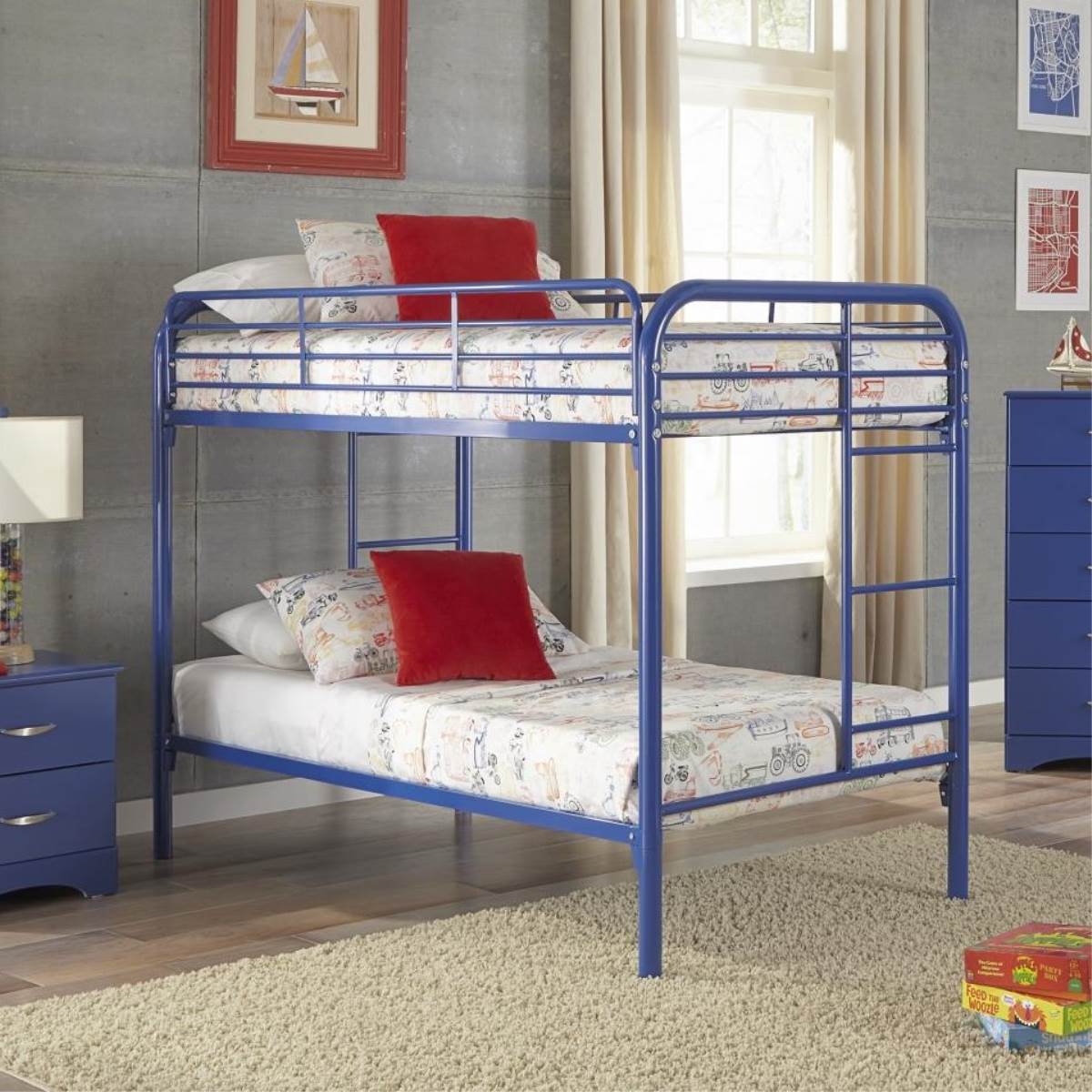 Kith Royal Blue Twin Over Twin Bunkbed