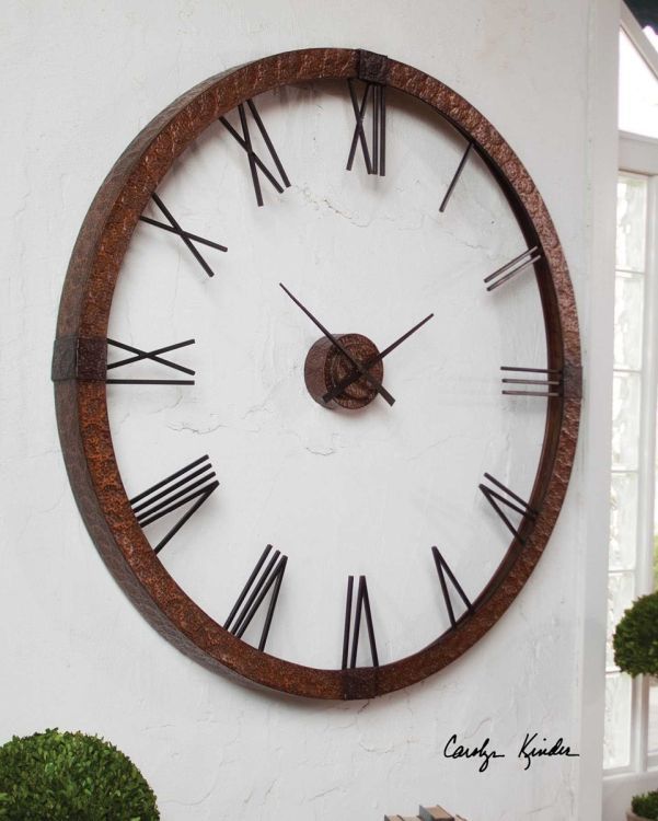 Uttermost® by Carolyn Kinder Amarion 60" Copper Wall Clock-1