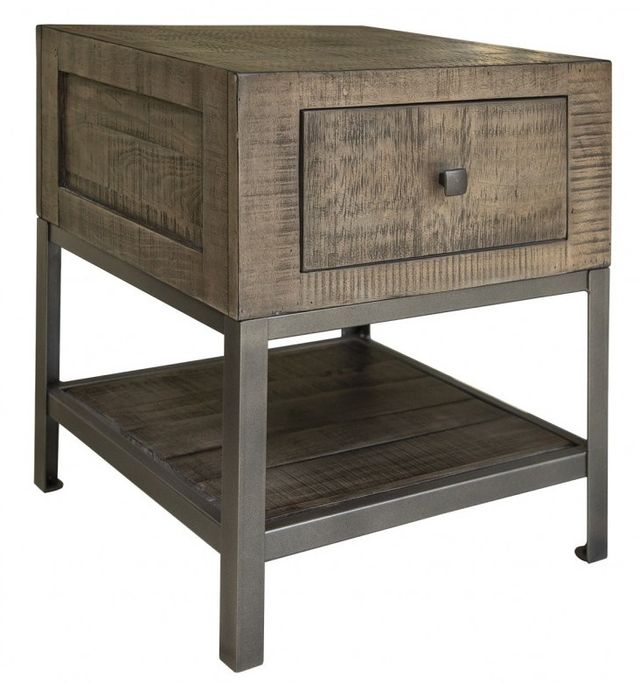 International Furniture Direct Urban Warm Gray End Table-0