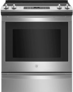 GE® 30" Stainless Steel Slide In Electric Convection Range-JS760SPSS