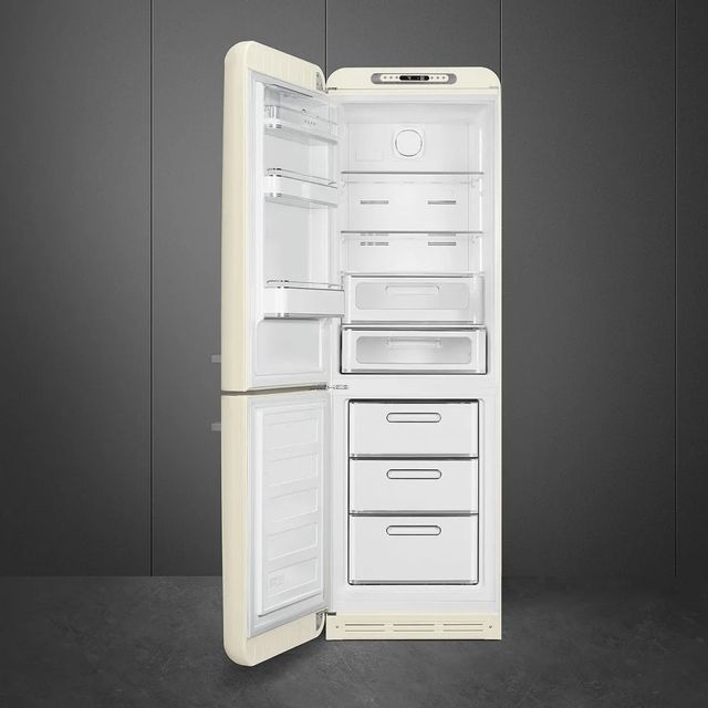 Smeg 50's Retro Style Aesthetic 11.7 Cu. Ft. Cream Bottom Freezer Refrigerator 1