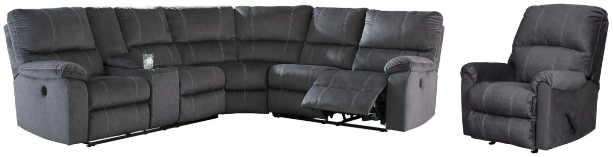 ashley urbino charcoal rocker recliner