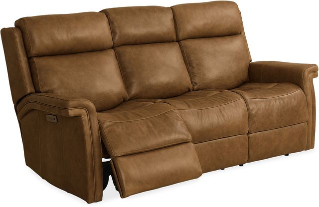 Hooker® Furniture MS Poise Venerando Latte Power Recliner Sofa with Power Headrest 1