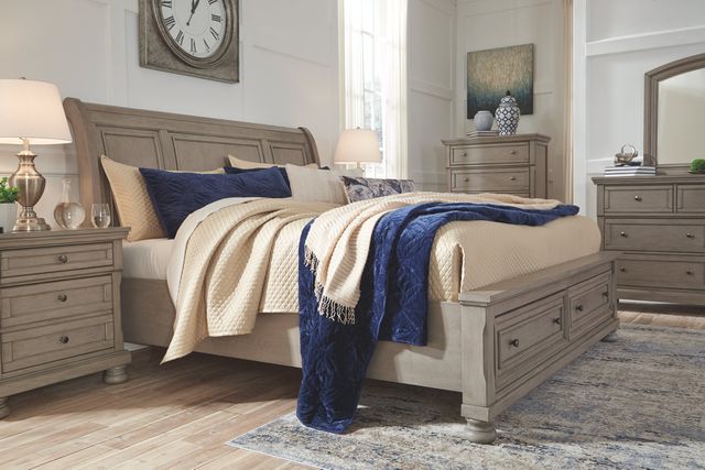 Signature Design by Ashley® Lettner Light Gray King Sleigh Bed-3