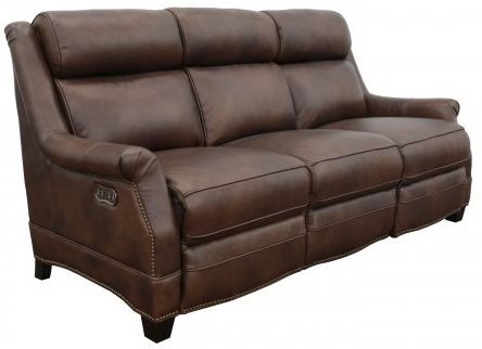 Barcalounger leather 2025 reclining sofa