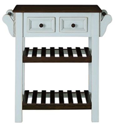 Progressive® Furniture Madelyn Dark Chocolate/Seafoam Console with Towel Bars-1