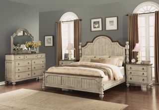 Flexsteel® Plymouth 3pc Distressed King Poster Bedroom Set P19502836