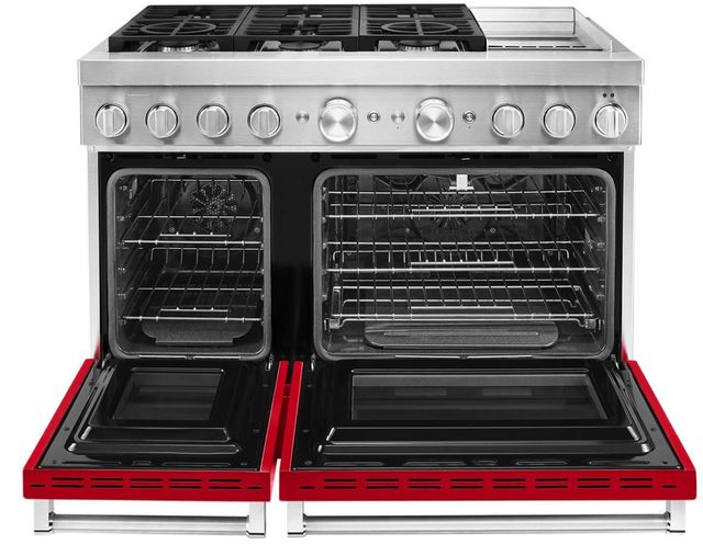 KitchenAid® 48" Stainless Steel Commercial Style Freestanding Dual Fuel Range 28