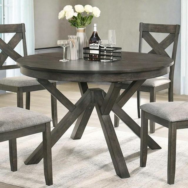 Gulliver Rustic Brown Round Dining Table from New Classic