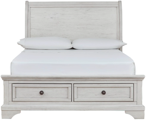 Signature Design by Ashley® Robbinsdale Antique White Full Sleigh Storage Bed 2
