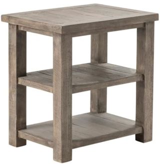 Crestview Collection Pembroke Distressed Gray Chairside Table