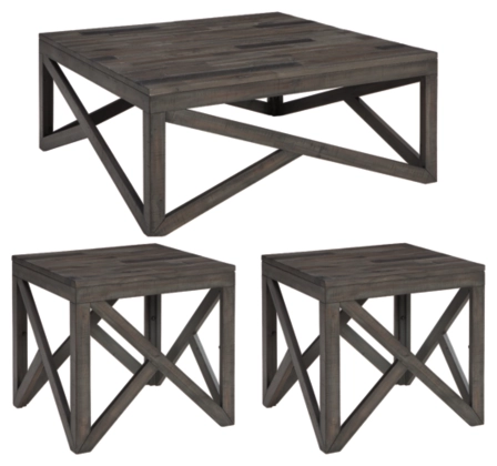 Signature Design by Ashley® Haroflyn 3-Piece Gray Living Room Table Set