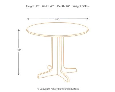 Signature Design by Ashley® Stuman Round Drop Leaf Table-3