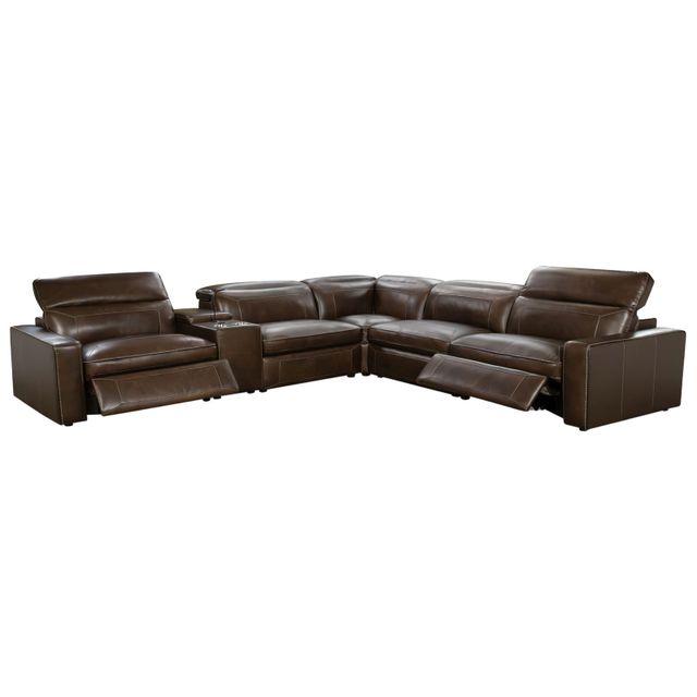 Behold Home Omni Leather 6-Piece Power Reclining Sectional-1