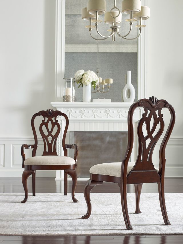Kincaid Furniture Hadleigh Cherry Finished Queen Anne Arm Chair-1