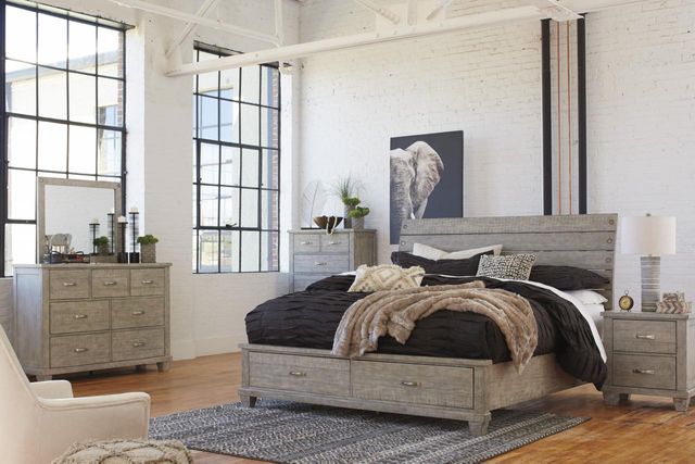 Signature Design By Ashley Naydell 4 Piece Rustic Gray King Bedroom Set B639 58 56s 97 31 36 92 Miskelly Furniture
