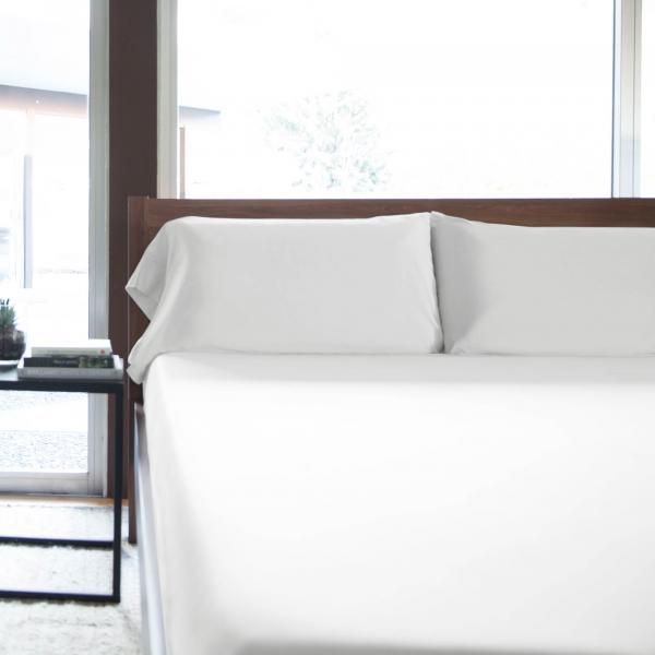 Malouf® Woven™ Rayon From Bamboo White Split Queen Sheet Set 6