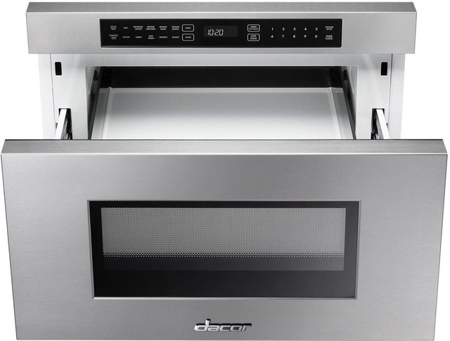 dacor contemporary 24 stainless steel microwave in a drawer dmr24m977ws