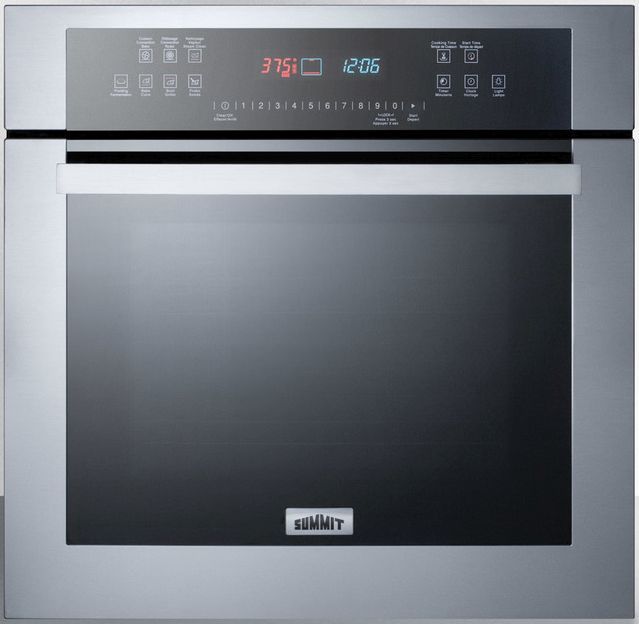 Summit® 24" Brushed Stainless Steel Frame Electric Built In Single Oven