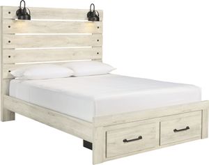 Signature Design by Ashley® Cambeck Whitewash Queen Storage Panel Bed