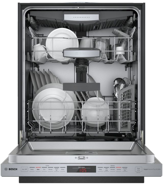 Bosch® 800 Series 24" Stainless Steel Top Control Built In Dishwasher-1