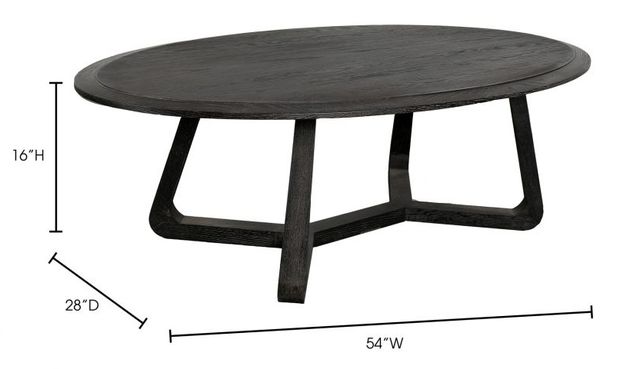 Moe's Home Collections Nathan Charcoal Black Coffee Table 3
