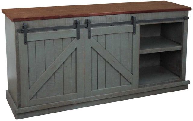 American Heartland Manufacturing Rustic Two Tone 68" Quaint TV Stand