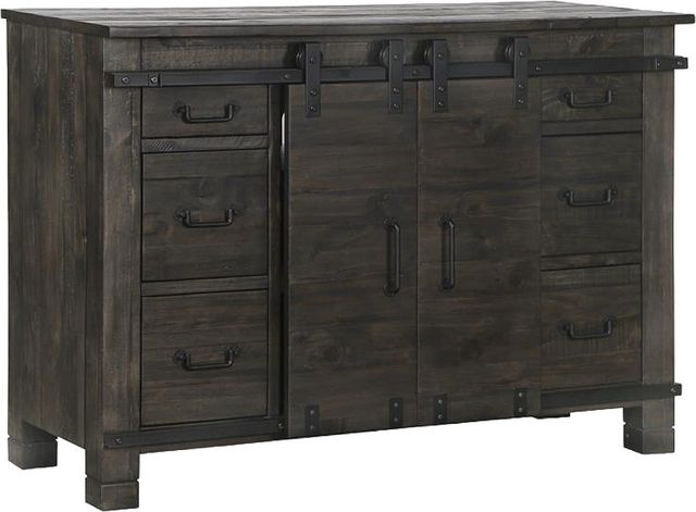 Magnussen Home® Abington Weathered Charcoal Media Chest-0
