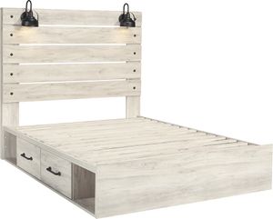 Signature Design by Ashley® Cambeck Whitewash Queen 2-Drawer Storage Panel Bed