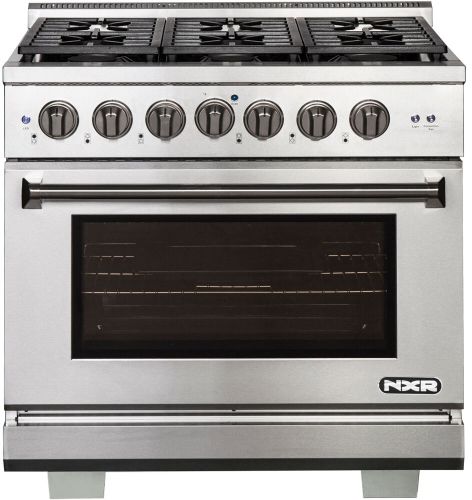 NXR Culinary Series 36" Stainless Steel Pro Style Dual Fuel Range-0