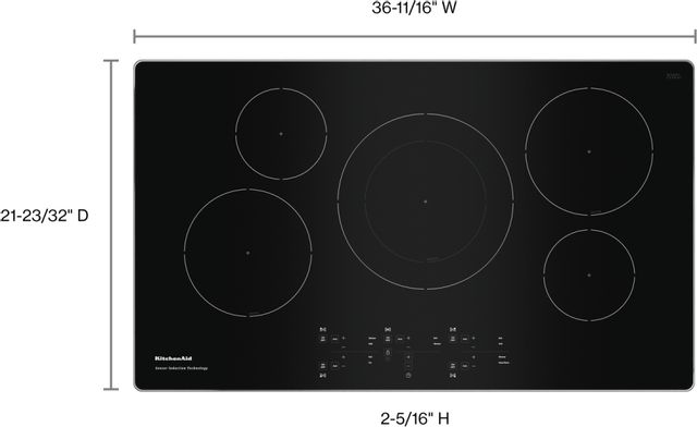 KitchenAid® 36" Stainless Steel Induction Cooktop 9